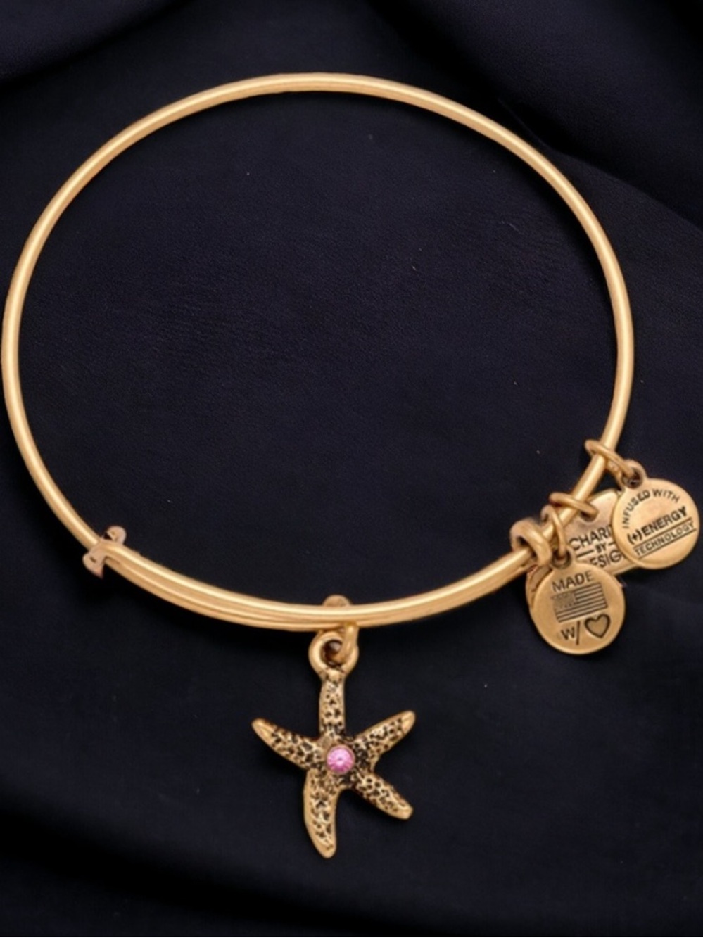 Alex and Ani Gold Starfish Charm Bangle Bracelet